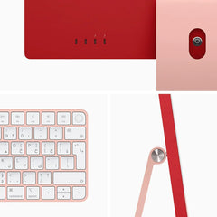 Apple iMac (24-inch, Apple M1 chip with 8‑core CPU and 8‑core GPU, 8GB RAM, 256GB) - Red