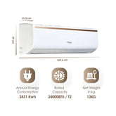 Super General 2 Ton Rotary T3 Split Air Conditioner, SGS249AE