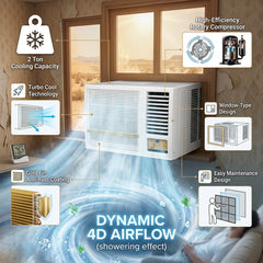 Kenstar 2 Ton Window Air Conditioner, KWAC24YEC