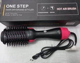 One Step Hair Dryer & Volumizer Salon Hot Air Paddle Styling Brush Negative Ion Generator Hair Straightener Curler