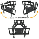 Full Motion Movable LED TV Wall Bracket Mount for 32-75 Inch Screens, SG-823MTB