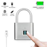 Fingerprint Padlock,Portable Anti-Theft USB Charging Fingerprint Lock for Lockers, Suitcases, Backpacks Etc Can Support