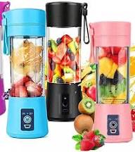 USB Rechargeable Juicer Blender 6 Blades Electric Blender Mini Portable Personal Size Juicer Cup USB Rechargeable Mixer 380ml Food Grade Water Bottle Portable Fruit Juicer Machine