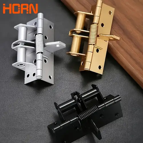Automatically Door Hinge Lock, Heavy Duty Self-Closing Wooden Door Closer, Hardware Spring Hinge, Automatic Self Closing Door Hinges