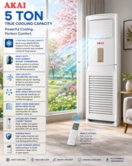 Akai 5 Ton Floor Standing Rotary Air Conditioner, ACMA-A60FSN
