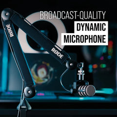 RØDE PodMic Broadcast-quality Dynamic Microphone with Integrated Swing Mount