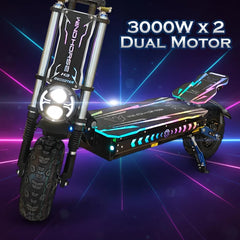 Wind Horse Electric Scooter 3000W (Dual Motor) 120KM Range 85KM Speed, H3