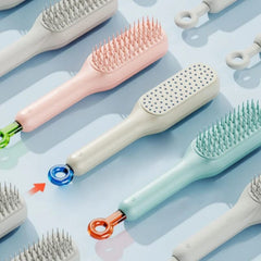 Self Cleaning Hair Brush, One Click Cleaning, Telescopic Hair Comb, Anti Static Hair Brush, Magic Cleaning Brush, Self cleaning Brush