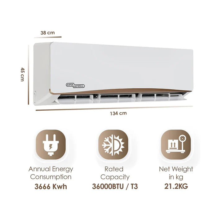 SUPER GENERAL 3 TON SPLIT AIR CONDITIONER SGS366GE