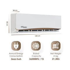 SUPER GENERAL 3 TON SPLIT AIR CONDITIONER SGS366GE