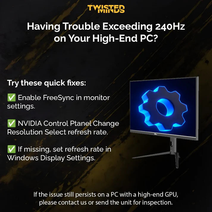 Twisted Minds 27 inch Supreme Series IPS Monitor - 280Hz, TM27FHD28IPS