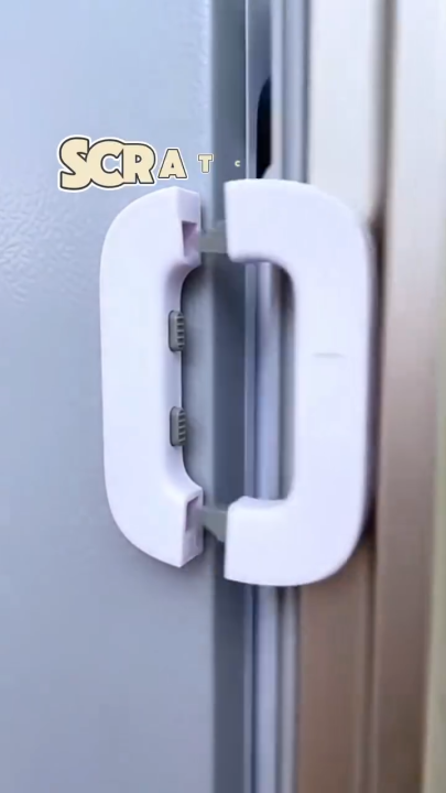 Self-Adhesive Freezer Lock Refrigerator Fridge Door Lock /Child Safety Door Locks Self Adhesive Cabinet Locks and Refrigerator Fridge Freezer Door Lock for Toddler Kids Refrigerator Fridge Cupboard Wardrobe Multi-Usage [1pcs]