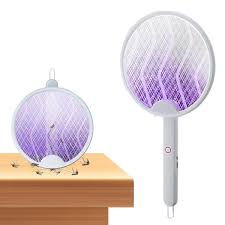 Mini USB Electric Mosquito Racket, Rechargeable Foldable Summer Fly Swatters Trap, Mosquito Swatter UV Light Sharp Sparking