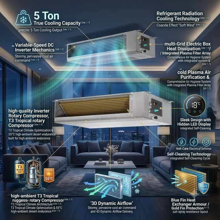 Super General 5 Ton Duct Type Inverter Air Conditioner, SGDI6030AE