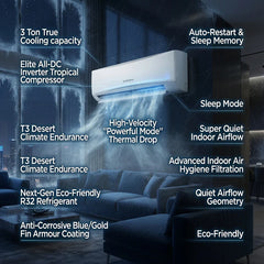 O General 3 Ton Inverter Split Air Conditioner - T3, AOGG36CMTA-U