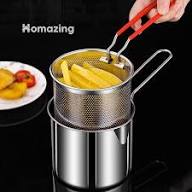 Stainless Steel Deep Frying Pot With Strainer