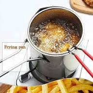Stainless Steel Deep Frying Pot With Strainer