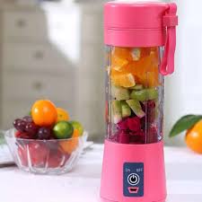 USB Rechargeable Juicer Blender 6 Blades Electric Blender Mini Portable Personal Size Juicer Cup USB Rechargeable Mixer 380ml Food Grade Water Bottle Portable Fruit Juicer Machine