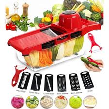 Multi-Functional 10 in 1 Mandoline Vegetable Slicer Peeler Chopper Grater Shredder