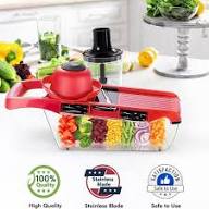 Multi-Functional 10 in 1 Mandoline Vegetable Slicer Peeler Chopper Grater Shredder
