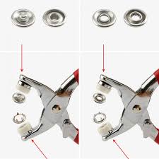 Plier Tool Metal Sewing Buttons Hollow Solid Prong Press Studs Snap Fasteners