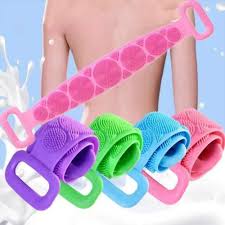 Silicone Back Scrubber Soft Loofah Bath Towel Bath Belt Body Exfoliating Massage For Shower Body Cleaning Bathroom Shower Strap