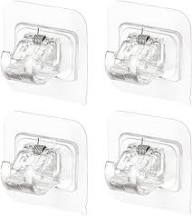 Self-Adhesive Curtain Rod Brackets: 2/4/6Pcs Non-Punch Hooks for Kitchen, Bathroom & Home - Adjustable & Durable